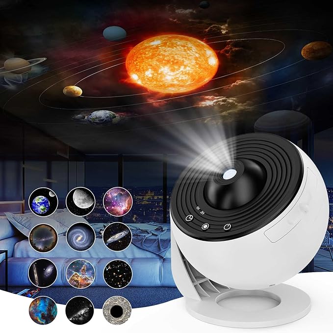 VanSmaGo Plastic Projector-Star Projector-360 Degree Auto Rotation-Timed Starry Planetarium Projector