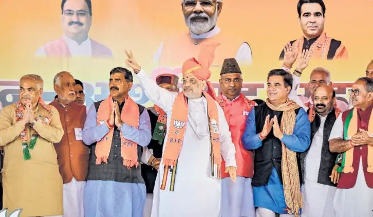 There seems to be no likelihood of contesting elections on three seats in the BJP's stronghold valley; Shah hinted at it during the Jammu rally.